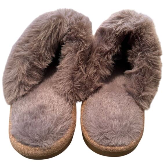 COZYFURRY Fluffy Rubber Sole in Taupe Size 5-6 New with Tag - Picture 3 of 7